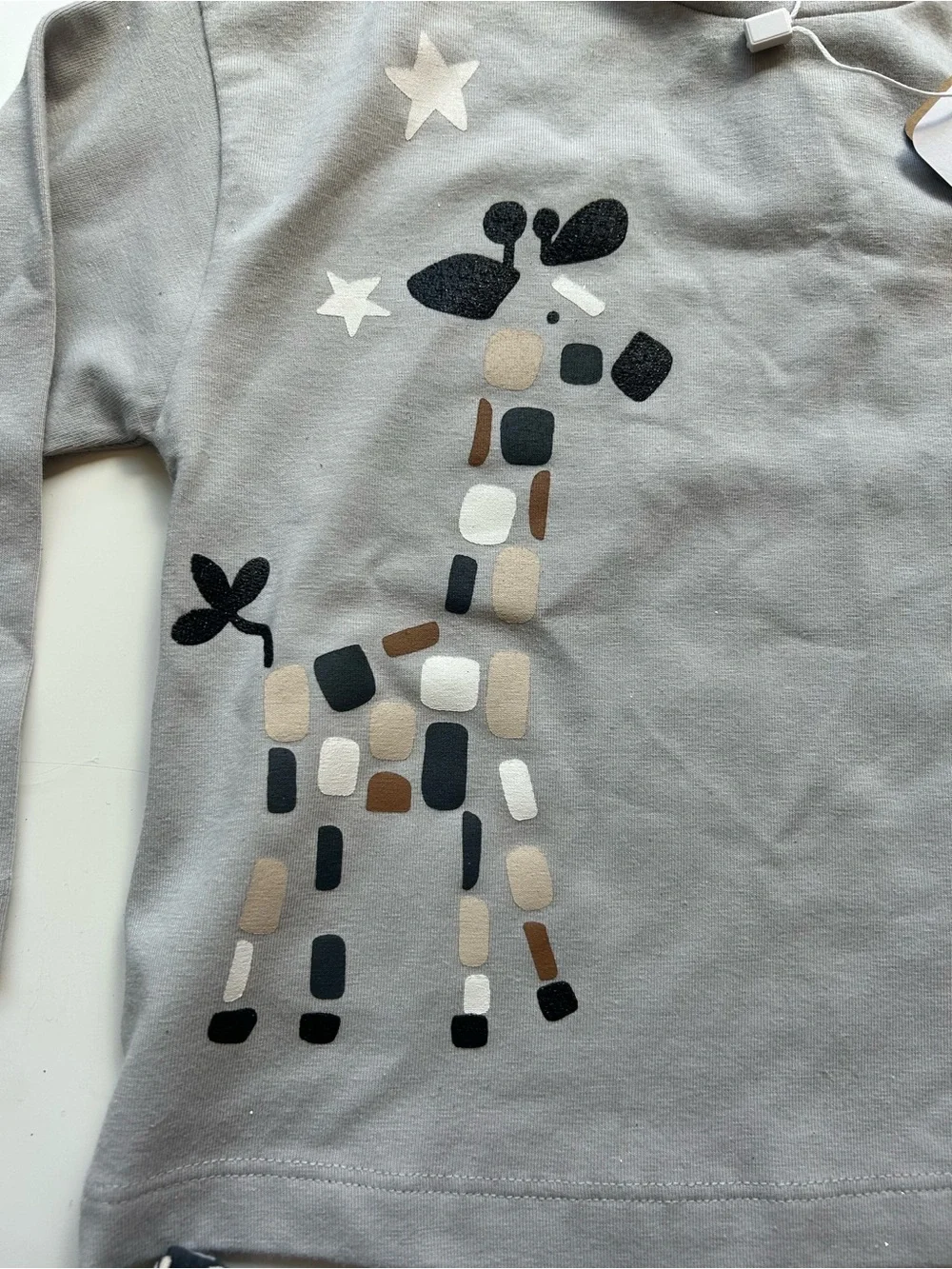 Mayoral Gray and Black Giraffe & Kitten Pajama Set